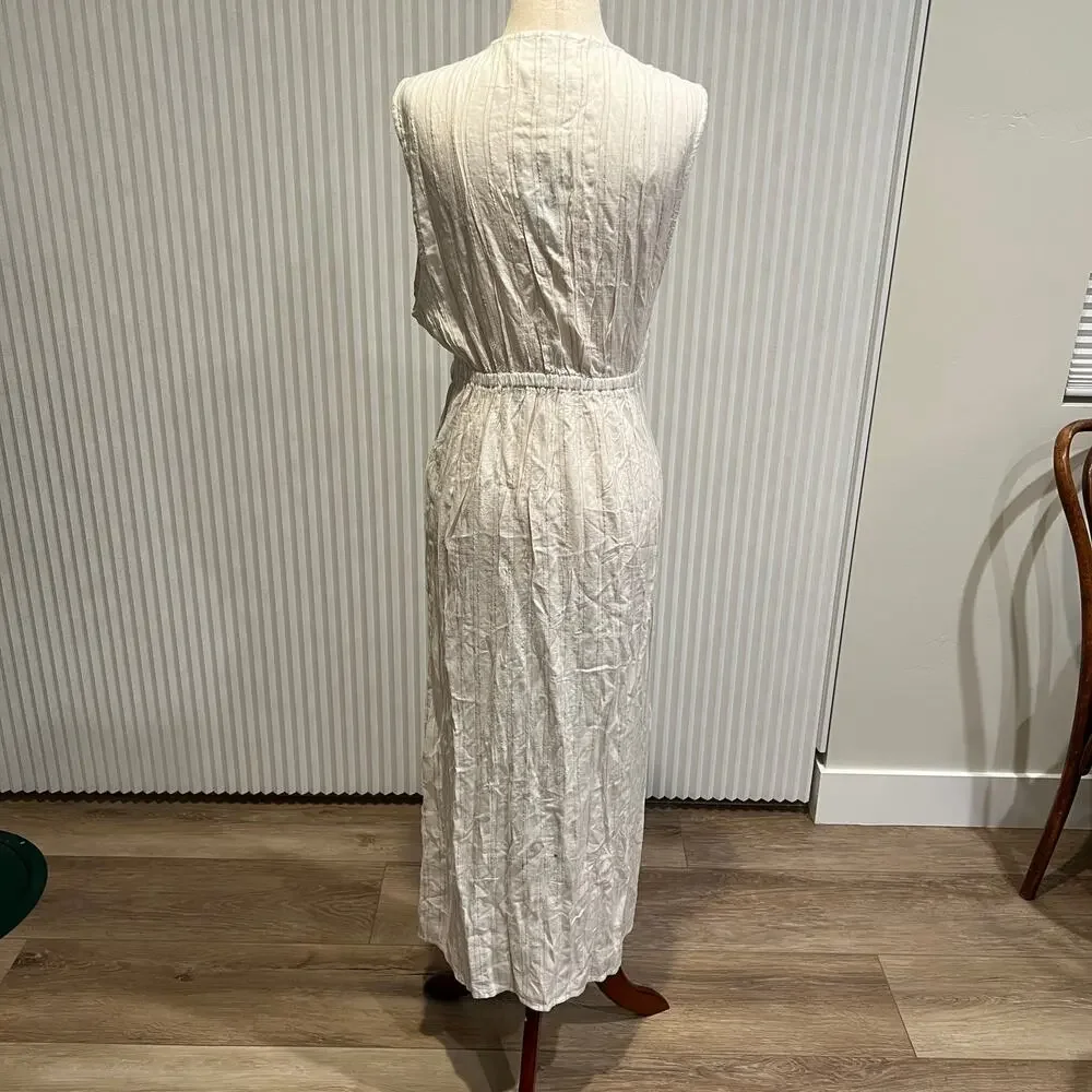 L*SPACE Women's Down The Line Cover-Up Size S In Cream - Picture 5 of 12
